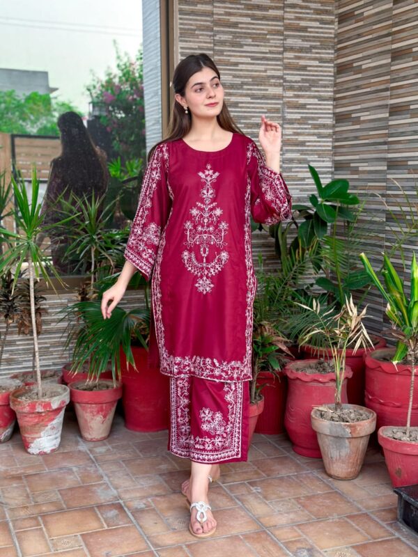 Premium Lilen Embroidery 2pc - Image 6