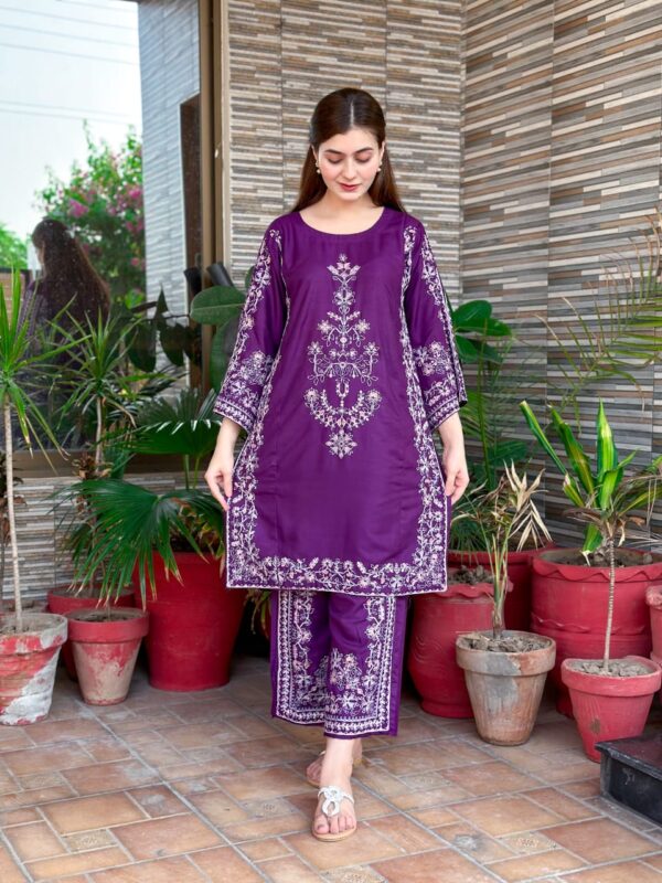 Premium Lilen Embroidery 2pc - Image 8