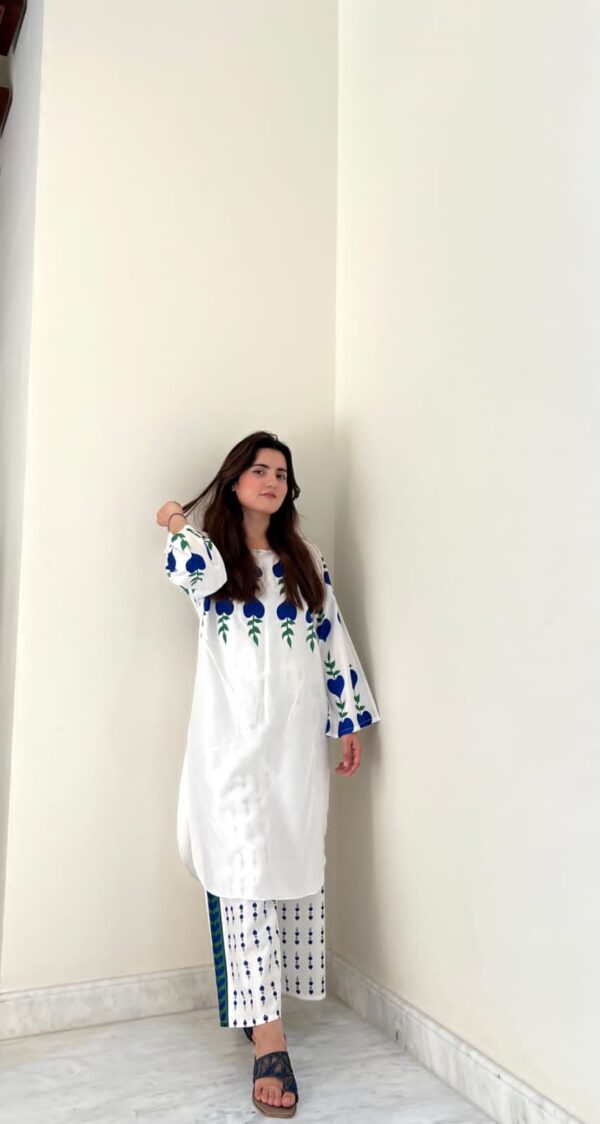 White Embroidery Suit 2pc - Image 3