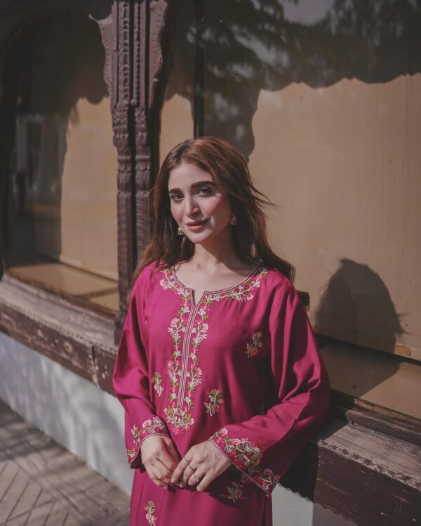 Pink Embroidery Suit 2pc - Image 2